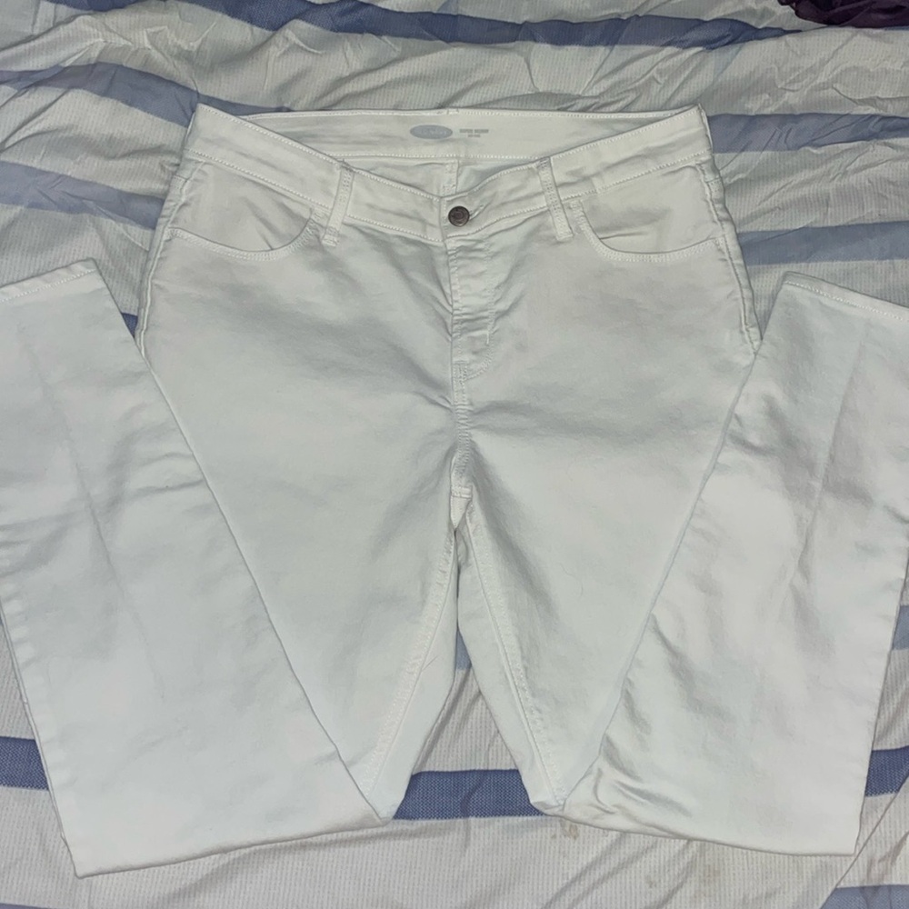 Old Navy Super Skinny Mid Rise white jeans sz 12 NWOT
